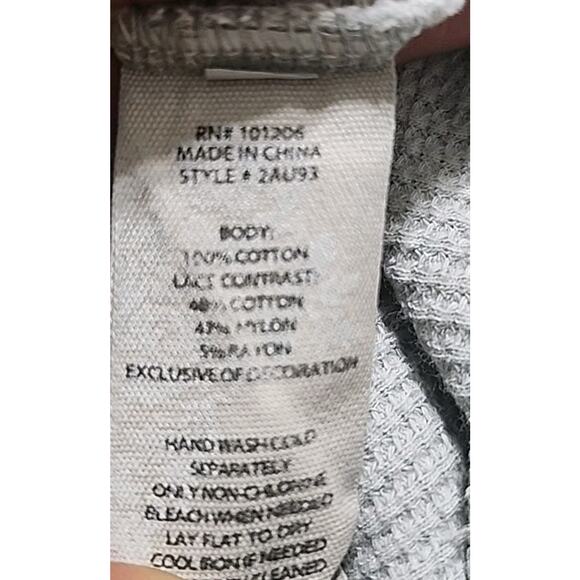 Soft Surroundings Large Thermal‎ Cadence Open Front Laces Trim Cardigan Sweater - Picture 11 of 12